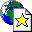 world with star rate icon