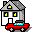 house with car icon
